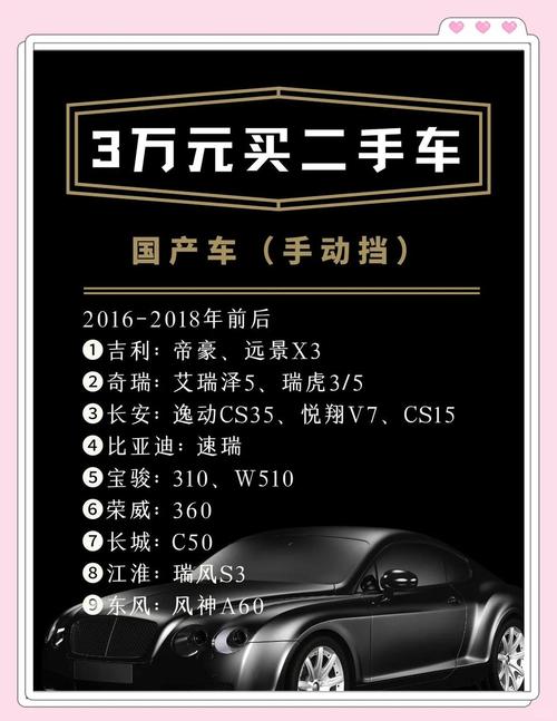 最建议买的二手车三万 最建议买的二手车三万左右