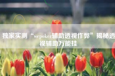 独家实测“wepoker辅助透视作弊”揭秘透视辅助万能挂