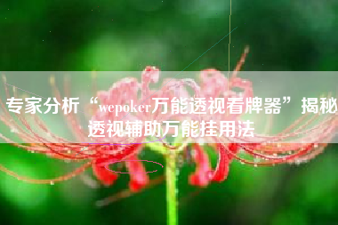 专家分析“wepoker万能透视看牌器	”揭秘透视辅助万能挂用法