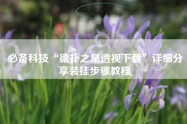 必备科技“德扑之星透视下载”详细分享装挂步骤教程