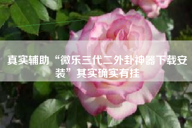 真实辅助“微乐三代二外卦神器下载安装”其实确实有挂