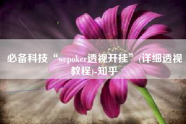 必备科技“wepoker透视开挂	”(详细透视教程)-知乎