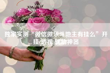 独家实测“微信微乐斗地主有挂么	”开挂(透视)辅助神器