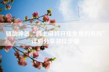 辅助神器“网上麻将开挂免费的有吗”详细分享装挂步骤