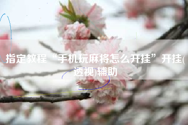 指定教程“手机玩麻将怎么开挂”开挂(透视)辅助